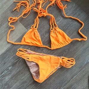 Acacia Swimwear Orange Bikini set